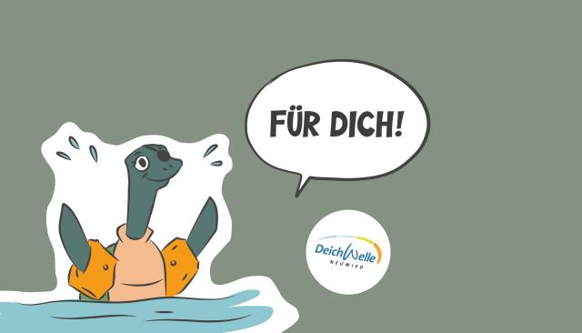 Cartoon mit Sprechblase Für dich